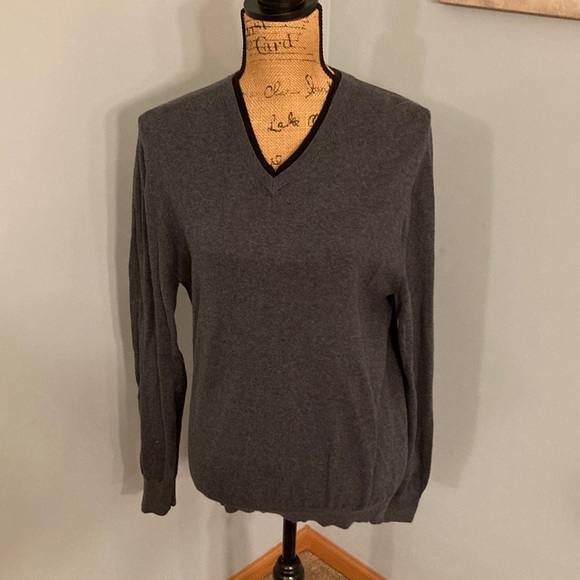 Merona Other - Dark Gray Cashmere Blend V-Neck Sweater Men Size Medium